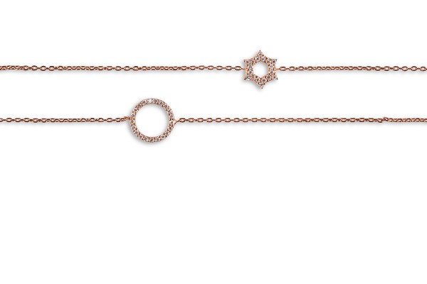 Possum Armkette Circle/Star 925 Sterling Silber