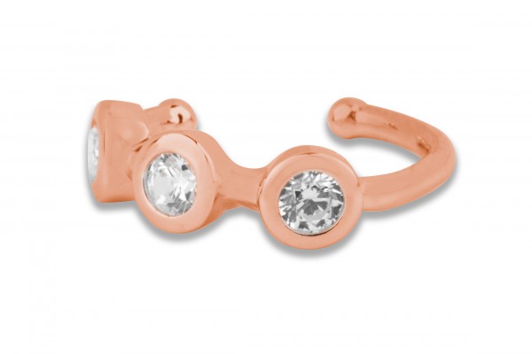 Possum Earcuff Crystal 925 Sterling Silber