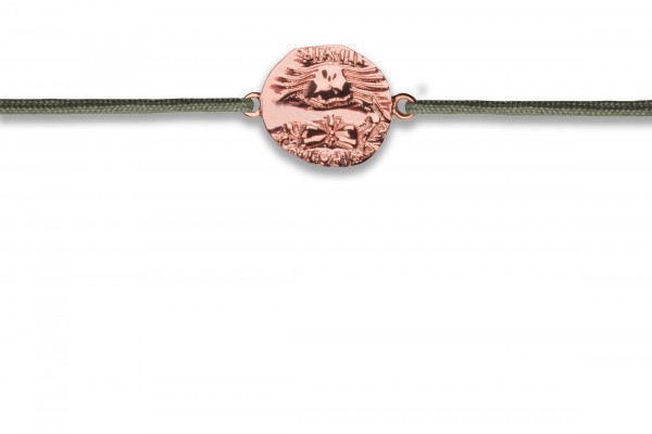 Possum Wunscharmband Antique Coin Cancer 925 Sterling Silber rosévergoldet