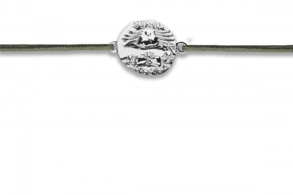Possum Wunscharmband Antique Coin Cancer 925 Sterling Silber rhodiniert