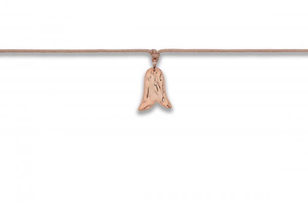 Possum Langes Kettchen Cowgirl Bell 925 Sterling Silber rosévergoldet