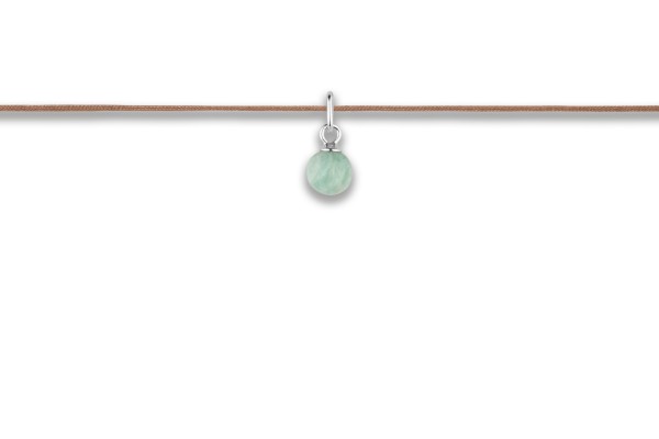 Possum Langes Kettchen Sleep Crystal-Amazonite 925 Sterling Silber rhodiniert