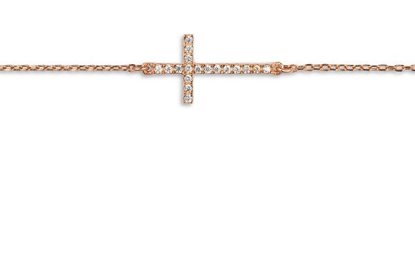 Possum Armkette Cross 925 Sterling Silber